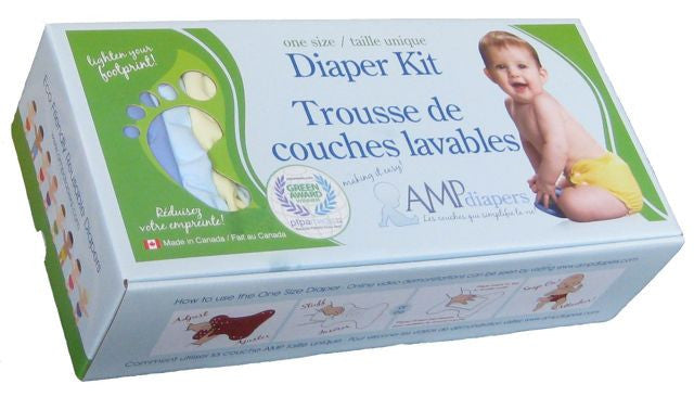 AMP One Size Bamboo Diaper Kit