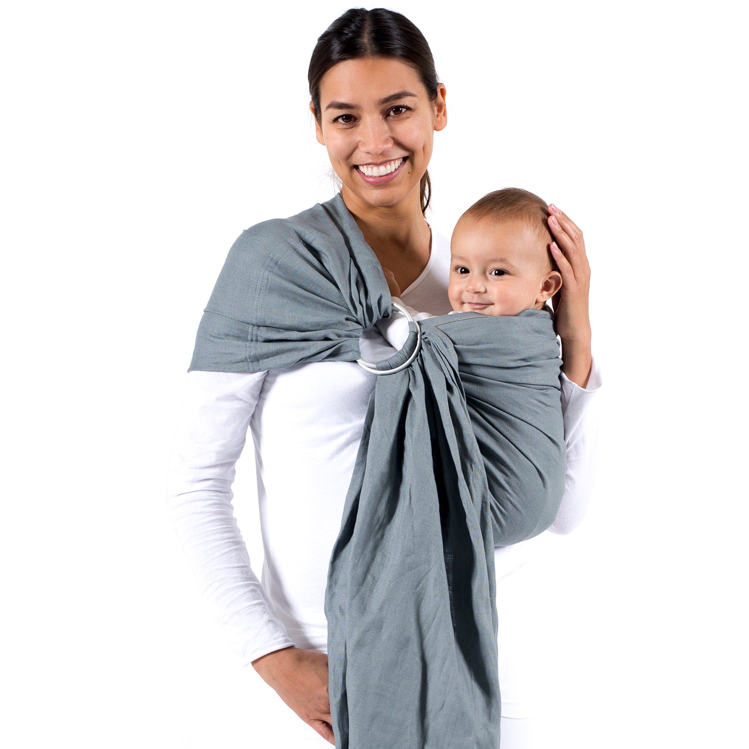 Ringling the small baby wrap without a knot. Simple and quick carrier