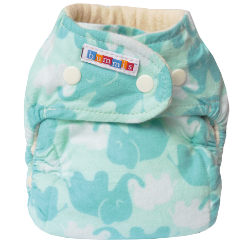 Bummis Flannel Fitted Cloth Diaper