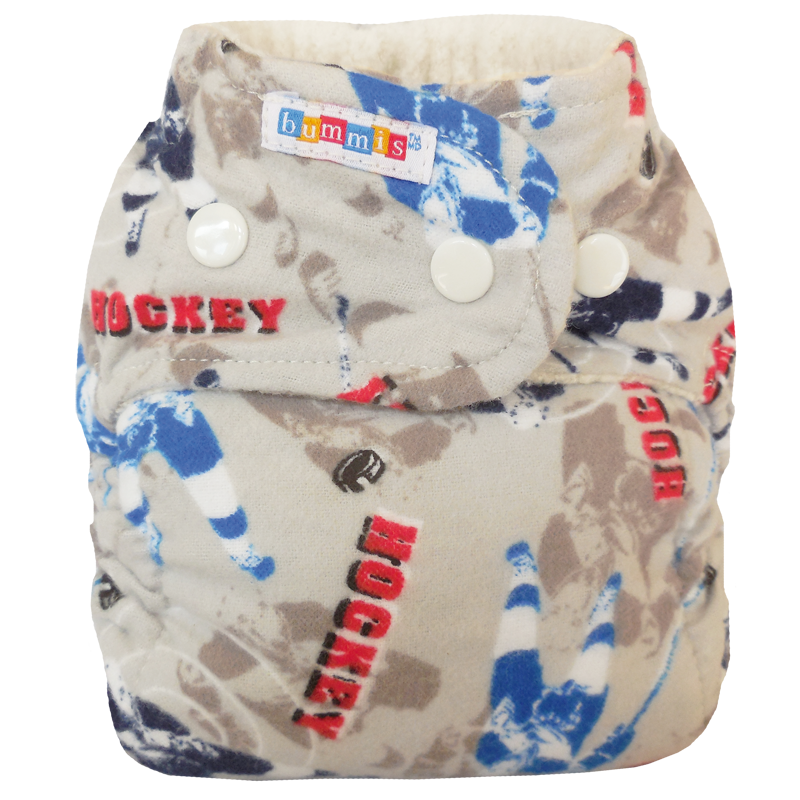Bummis Flannel Fitted Cloth Diaper