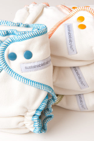 sustainablebabyish Overnight Bamboo Fleece Fitted Cloth Diapers